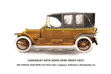 Landaulet w- Hood Over Front Seat 12x18 Giclee on canvas