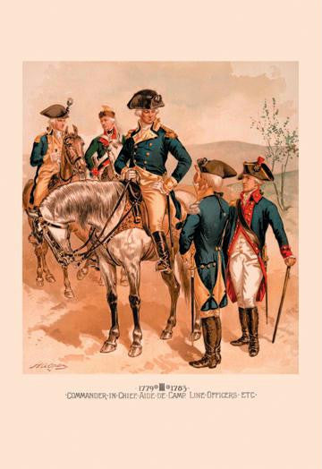 Commander in Chief - Aide de Camp - Line Officers  etc. 12x18 Giclee on canvas