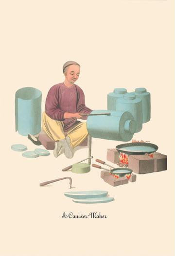 A Canister Maker 12x18 Giclee on canvas