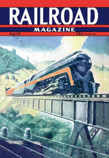 Railroad Magazine: The Speedy Future of Railroading  1942 12x18 Giclee on canvas