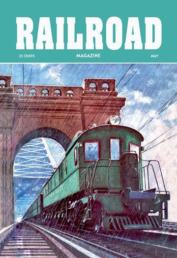 Railroad Magazine: Through the Storm  1949 12x18 Giclee on canvas