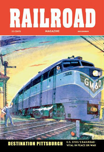 Railroad Magazine: Destination Pittsburgh  1952 12x18 Giclee on canvas