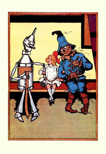 Tin Man  Dorothy and Scarecrow 12x18 Giclee on canvas