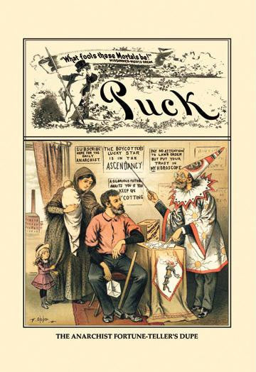 Puck Magazine: The Anarchist Fortune-Teller's Dupe 12x18 Giclee on canvas