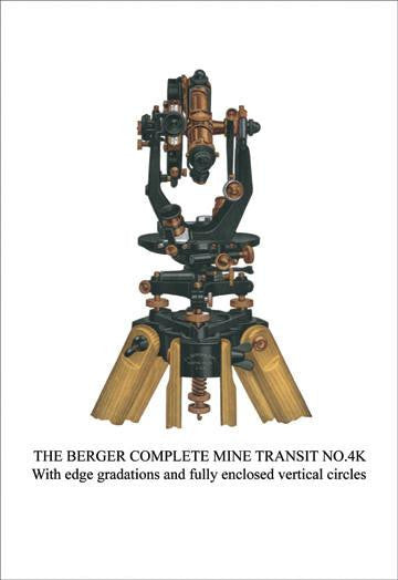 The Berger Complete Mine Transit No. 4K 12x18 Giclee on canvas