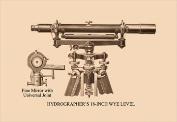 Hydrographer&#39;s 18 Inch Wye Level 12x18 Giclee on canvas