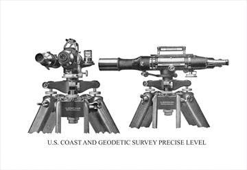 U.S. Coast and Geodetic Survey Precise Level 12x18 Giclee on canvas