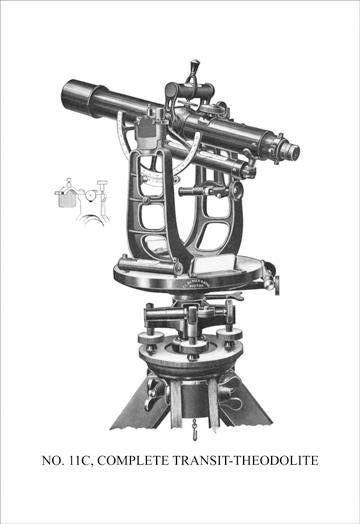 No. 11C Complete Transit-Theodolite 12x18 Giclee on canvas