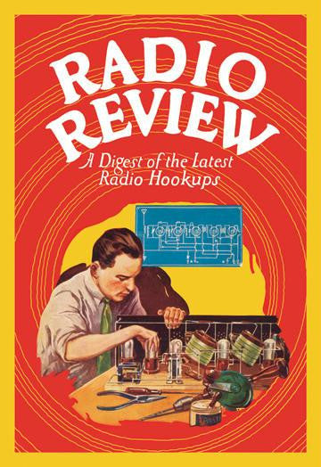 Radio Review: A Digest of the Latest Radio Hookups 12x18 Giclee on canvas