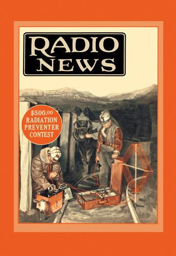 Radio News: Radio Rescues Miners 12x18 Giclee on canvas