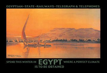 Spend This Winter in Egypt Where a Perfect Climate Is to Be Obtained 12x18 Giclee on canvas