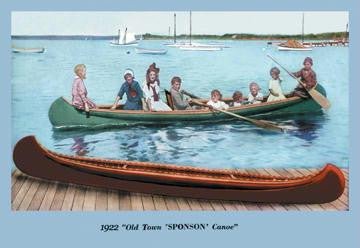 Sponson&#39; Canoe 12x18 Giclee on canvas