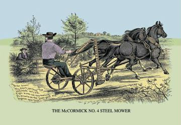 The McCormick No. 4 Steel Mower 12x18 Giclee on canvas