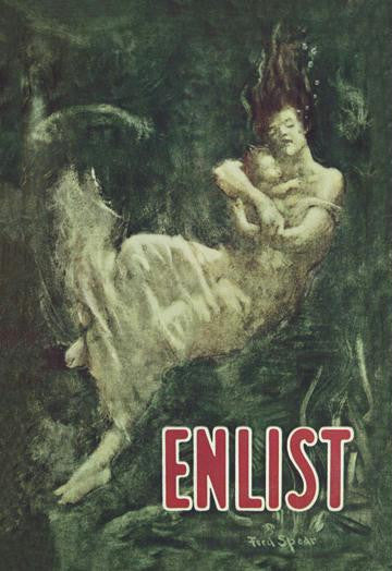 Enlist (Sinking Lusitania Victim) 12x18 Giclee on canvas