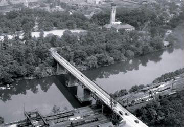 Bridge Over Schukill River  Philadelphia  PA 12x18 Giclee on canvas