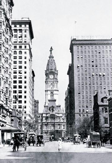 Looking North on Broad Street  Philadelphia  PA 12x18 Giclee on canvas