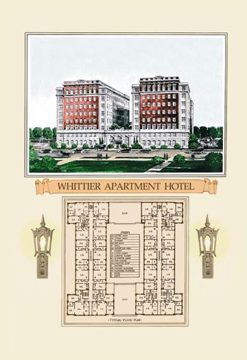 Whittier Apartment Hotel 12x18 Giclee on canvas