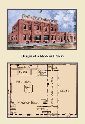 Design of a Modern Bakery 12x18 Giclee on canvas