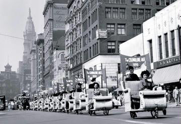 Market Street Parade  Philadelphia 12x18 Giclee on canvas