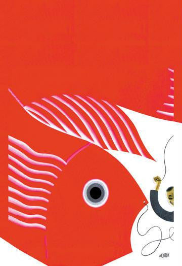 The Fish-Kite No TITLE 12x18 Giclee on canvas