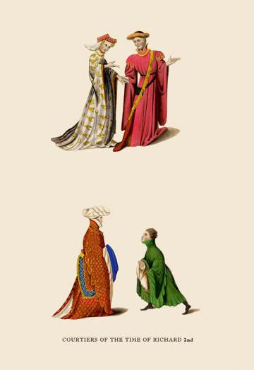 Courtiers of the Time of Richard II 12x18 Giclee on canvas