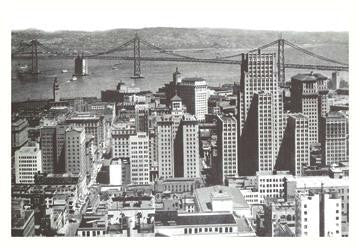 Oakland Bay Bridge  San Francisco  CA #1 12x18 Giclee on canvas