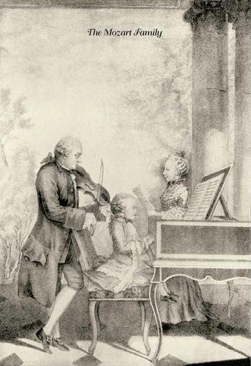 The Mozart Family 12x18 Giclee on canvas