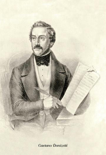 Gaetano Donizetti 12x18 Giclee on canvas