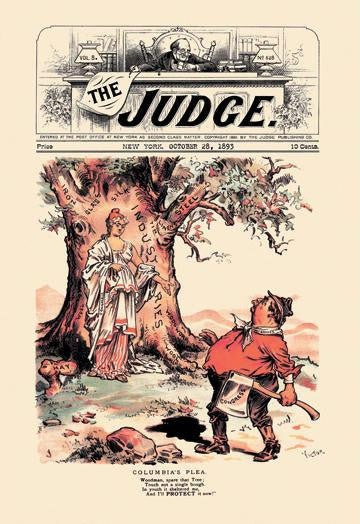 Judge: Columbia&#39;s Plea 12x18 Giclee on canvas