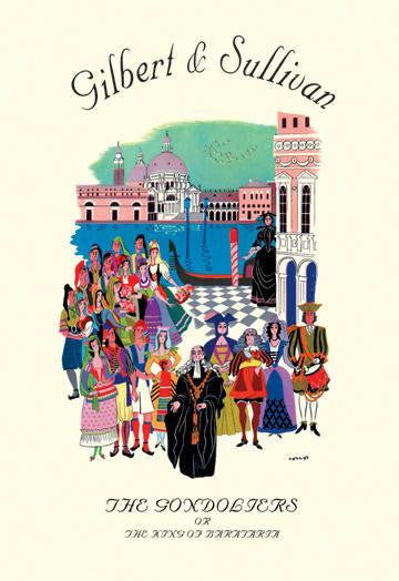 The Gondoliers  or The King of Barataria #2 12x18 Giclee on canvas