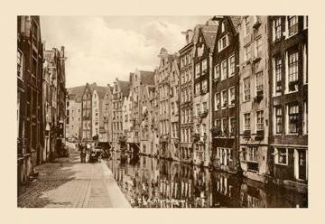 U. Z. Achterburgwal  Amsterdam 12x18 Giclee on canvas