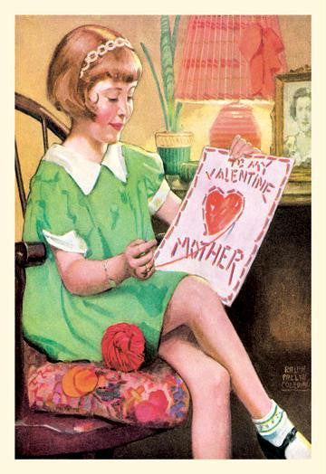 Happy Valentines Mother 12x18 Giclee on canvas