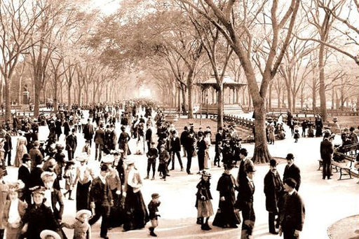 Central Park: Panoramic View of the Mall  c.1902 12x18 Giclee on canvas