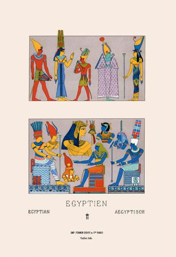 Egyptian Gods  Goddesses and Pharaohs 12x18 Giclee on canvas