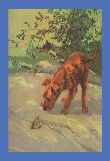 An Irish Terrier Puppy 12x18 Giclee on canvas