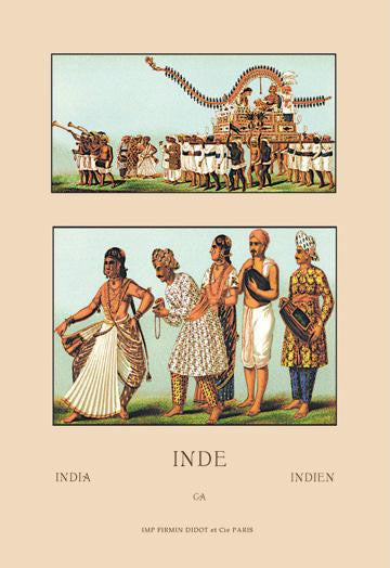 A Variety of Indian Ceremonial Garb #4 12x18 Giclee on canvas