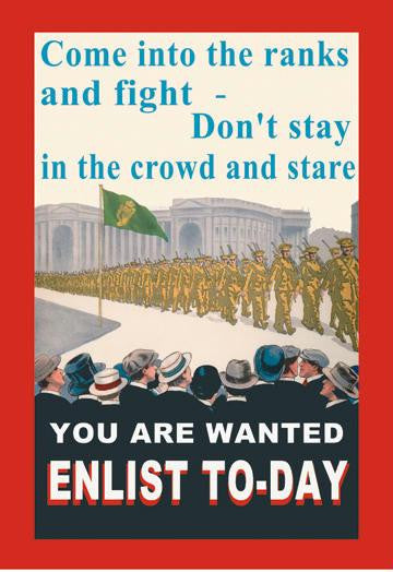 Enlist To-Day 12x18 Giclee on canvas