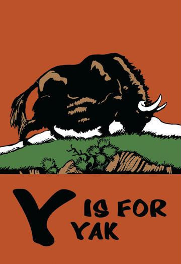 Y is for Yak 12x18 Giclee on canvas