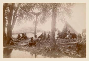 Pueblo Indians at Taos  New Mexico 12x18 Giclee on canvas