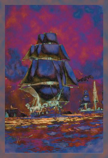 U.S. Navy: Night Falls 12x18 Giclee on canvas