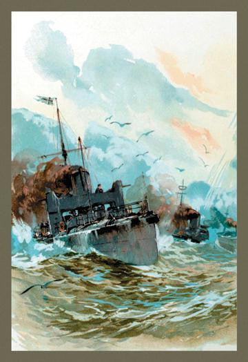 U.S. Navy: Rough Seas 12x18 Giclee on canvas