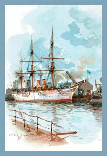 U.S. Navy: Docked 12x18 Giclee on canvas