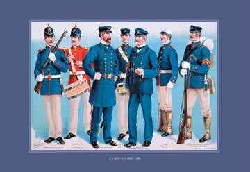 U.S. Navy: Uniforms  1899 #1 12x18 Giclee on canvas