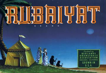 Rubaiyat Brand Label 12x18 Giclee on canvas