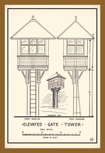 Elevated Grate Tower 12x18 Giclee on canvas