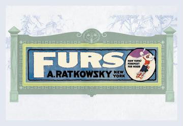 Furs  A. Ratkowsky 12x18 Giclee on canvas