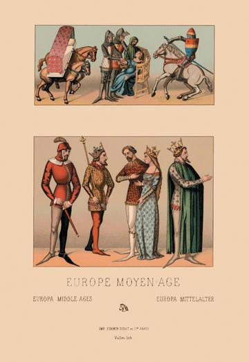 Royalty of Medieval Europe 12x18 Giclee on canvas