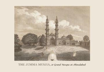 The Jumma Musjia at Ahmedabad 12x18 Giclee on canvas