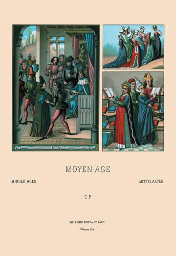 People and Places of Medieval Europe 12x18 Giclee on canvas