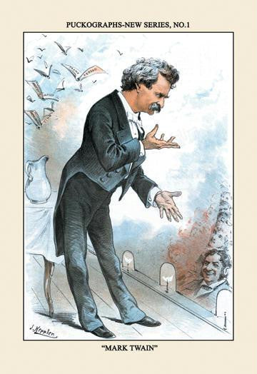 Puck Magazine: Puckographs  Mark Twain 12x18 Giclee on canvas